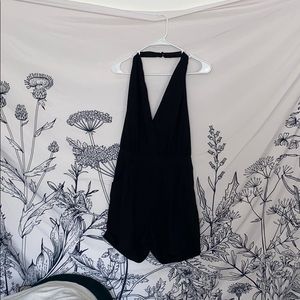 Black romper with open back
